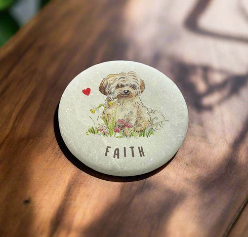 Havanese Fawn Marble Memorial